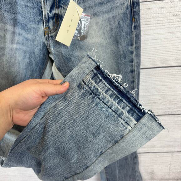 MNML Men's B221 Flare Distressed Button Fly Denim Jeans Size 30 - Picture 7 of 11